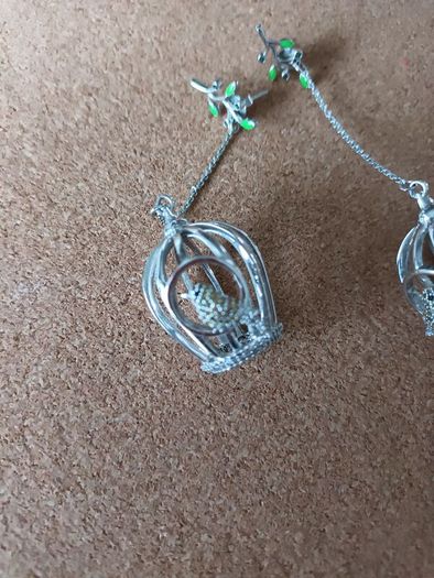Birds in a cage earrings