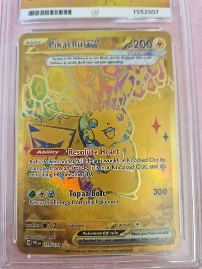 Pikachu EX Ace graded 8