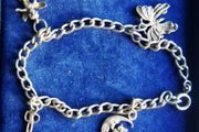 Vintage Sterling Silver 925 Charm Bracelet length 8" - 9,3g