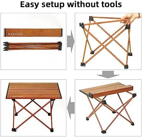 Portable Table Camping Ultralight Aluminum Lightweight Folding Beach Table Camp for Camping Picnic Outdoor Hiking Cooking Backpacking Fishing