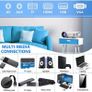 Projector with Projection Screen 1080P Full HD Supported, Upgraded 6500 Lux Video Projector Compatible with TV Stick PS4 HDMI USB AV (FREE POSTAGE Image 3