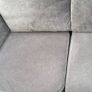 Verona Grey  corner L shaped sofa with footstool Image 5