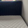 Double bed ith storage plush blue/mattress included bought at xmas too big for room Image 5