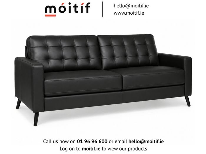Black 2-Seater Sofa