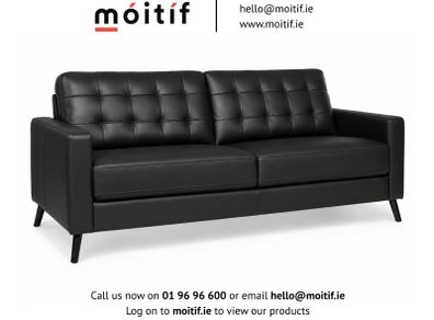 Black 2-Seater Sofa