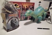 toys mc Donald's happy meal dinosaurs x 9 and 3D puzzle and inflatable Dinosaur