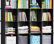 16 Cube Storage Unit Bookshelf Storage Cube Organiser Multi-Use DIY Storage Cube Shelf for Books, Toys, Clothes, Tools (FREE POSTAGE)