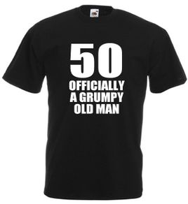 50 Officially A Grumpy Old Man T-Shirt, Funny 50th Birthday Gift