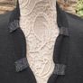 Black button up cardigan with glitter detail Merino wool blend Italy Image 2