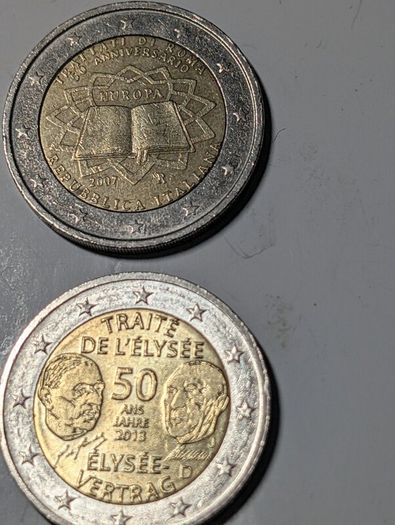 4 x 2 Euro Collectable coins