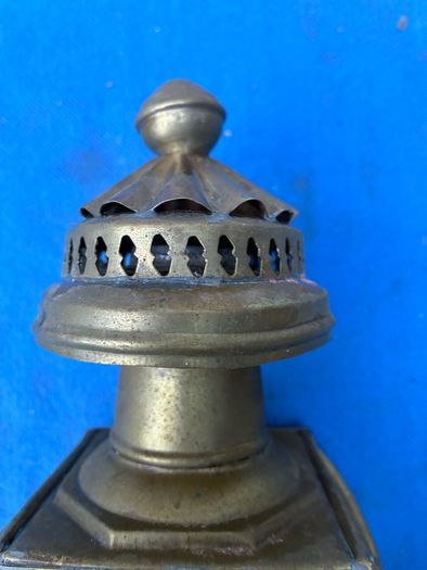 Old brass coach lamp