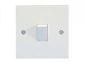 1 Gang 2 Way Light Switch White