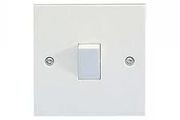1 Gang 2 Way Light Switch White