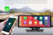 Car Mirror Video Recording Carplay &amp; Android Auto Wireless Connection GPS Navigation Dashboard DVR AI Voice