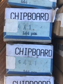 no. 4 x 1" csk chipboard  Screws