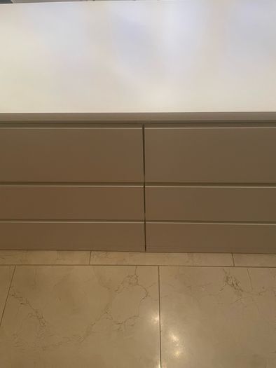 MALM Chest of 6 drawers, white, 160x78 cm WHITE