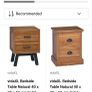 Solid Teak Vintage Style Bedside Drawers Image 7