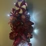 Christmas candy cane swag handmade with unique pieces beautiful display for wall table or door 75 cm in length Image 2