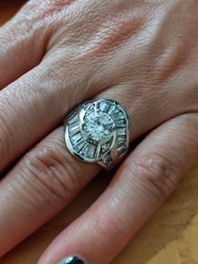 Sterling Silver Ring - Size P - Stamped for Silver (S37)