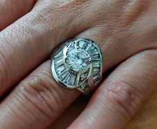 Sterling Silver Ring - Size P - Stamped for Silver (S37)