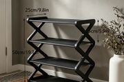 4 tier x shaped shoe rack