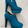 Bottle Green Platform High Heel shoe boots 7 Image 5