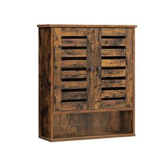 Wall cabinet with 2 doors vintage brown FREE DELIVERY
