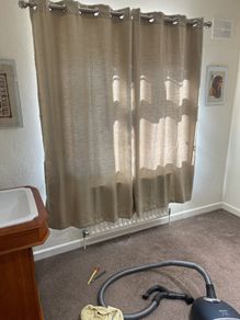 curtains pole and tie backs