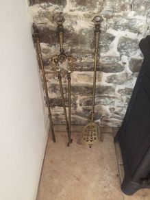 Fireside brass companion set