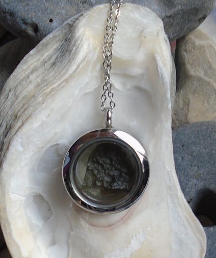 Gemstone jewellery, Floating pendant, Moldavite, Jewellery, Gift