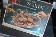 Antique Large Showcard Advertisement Sign SAXIN, Non-Fattening Sugar Substitute/Sweetener 1900s