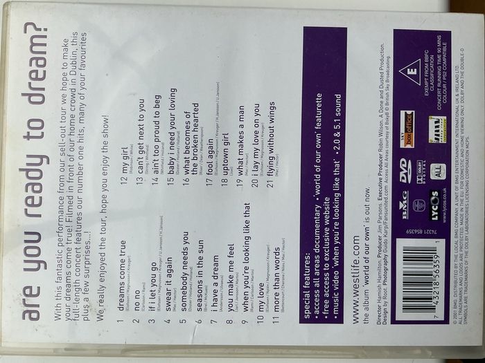westlife dvd