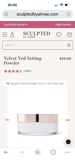 Sculpted by Aimee Velvet Veil Invisible Loose Setting Powder.