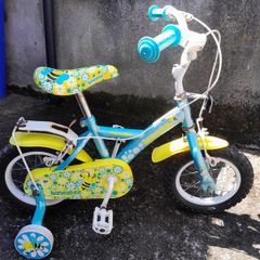 12" Girls Bike with Hand Brake and training wheels
