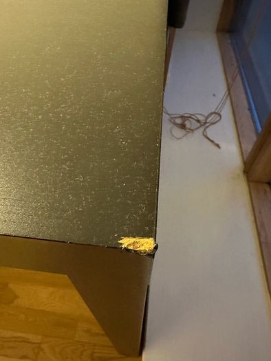 Large Malm desk with pull out slider