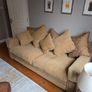 Gold/Beige 3 Seater Sofa Image 2