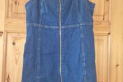 Denim fitted mini dress