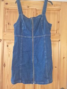 Denim fitted mini dress