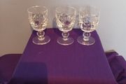 3 Waterford Crystal "Kerry Pattern " Port  Glasses .