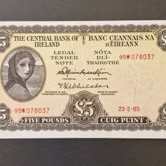 1965 Lady Lavery 5 Pound Note