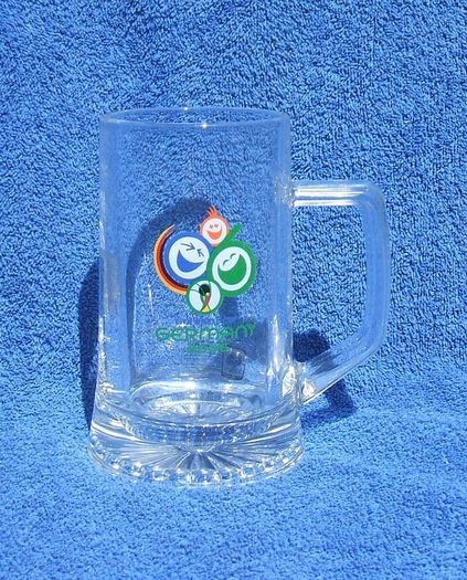 FIFA 2006 WORLD CUP (Germany) - a glass tankard - an official piece of football memorabilia with World Cup 2006 logo