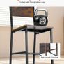 Dining Chairs Set of 4 with Metal Frame and Backrest, Easy to Assemble Leather Side Chair Image 5