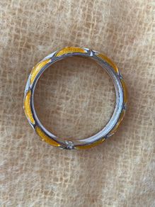 Bangle amber/ivory crystal - hinged