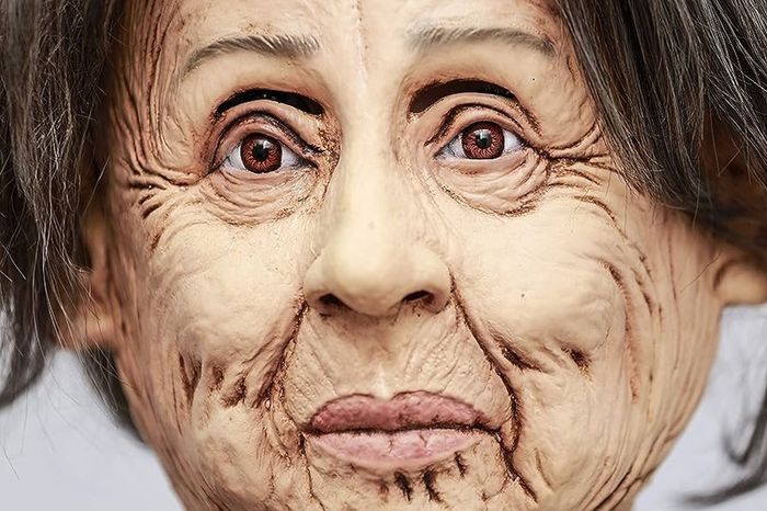 Old Woman Mask Latex Human Realistic Full Head Mask Fancy Dress Halloween Costume Party