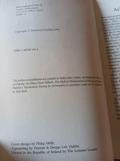 1990 First Ed The Second Burial of Bishop Shanahan. Desmond Forristal. Religious. Vintage.