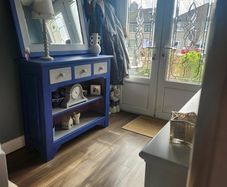 hall table and mirror
