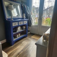 hall table and mirror