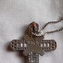 sterling silver cz cross stamped 925 on sterling silver chain stamped 925 Image 6