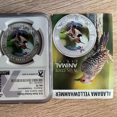2021 Cook Islands Alabama Yellowhammer 1oz Silver Coin NGC MS70 - 7K State Animal Series