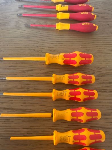 VDE Screwdrivers Flat Head Wiha Wera Stanley